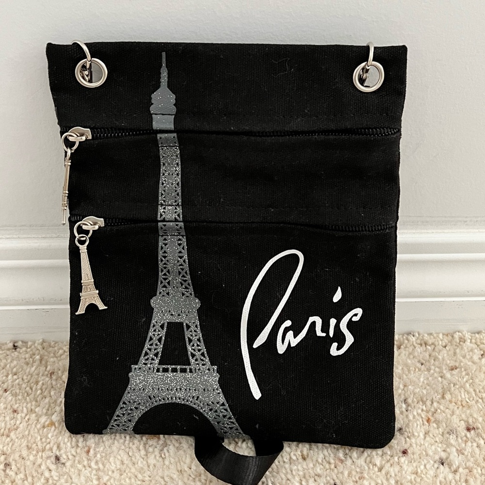 Paris Logo Mini 2 Pockets Crossbody Bag